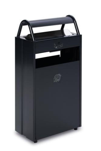 VAR Cendrier poubelle avec 2 ouvertures d'introduction, anthracite