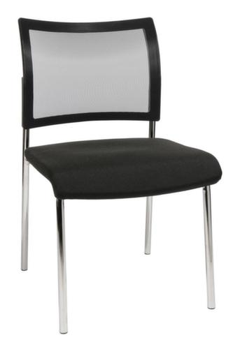 Topstar Siège visiteur Visit 10 avec dossier maille, assise tissu (100 % polypropylène), noir