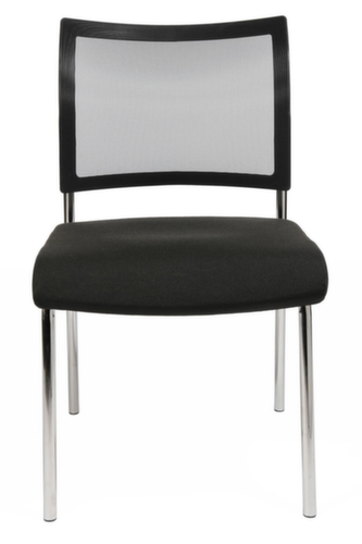 Topstar Siège visiteur Visit 10 avec dossier maille, assise tissu (100 % polypropylène), noir