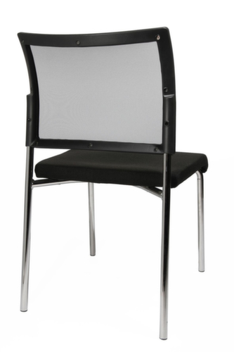 Topstar Siège visiteur Visit 10 avec dossier maille, assise tissu (100 % polypropylène), noir