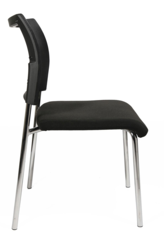 Topstar Siège visiteur Visit 10 avec dossier maille, assise tissu (100 % polypropylène), noir