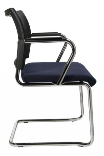 Topstar Fauteuil luge pour visiteurs Visit 20 avec dossier maille, assise tissu (100 % polypropylène), bleu foncé