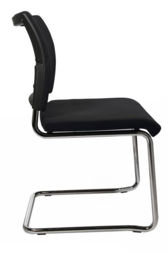 Topstar Fauteuil luge pour visiteurs capitonné Visit 20, assise tissu (100 % polypropylène), noir