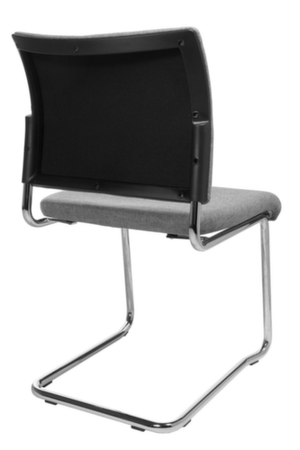 Topstar Fauteuil luge pour visiteurs capitonné Visit 20, assise tissu (100 % polypropylène), gris clair