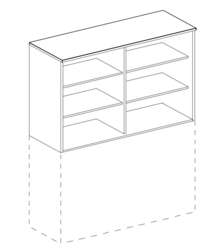 Nowy Styl Élément complémentaire E10 pour les étagères de bureau
