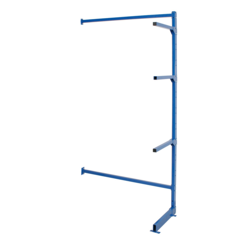 Rayonnage cantilever avec 4 niveaux de stockage, unilatéral - conçu pour un montage mural, hauteur 1950 mm, 4 niveaux