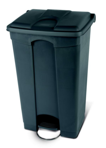 Poubelle à pédale, 90 l, gris, couvercle gris