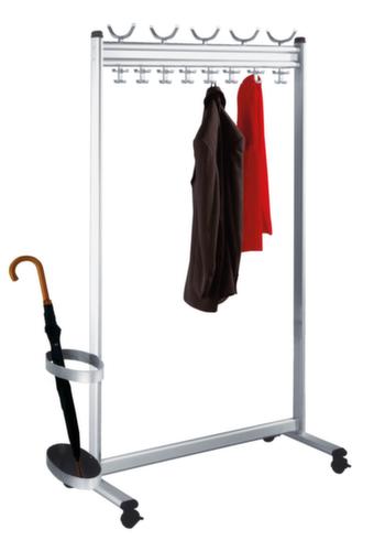 Portant de vestiaire juxtaposable roulant Multiline en aluminium