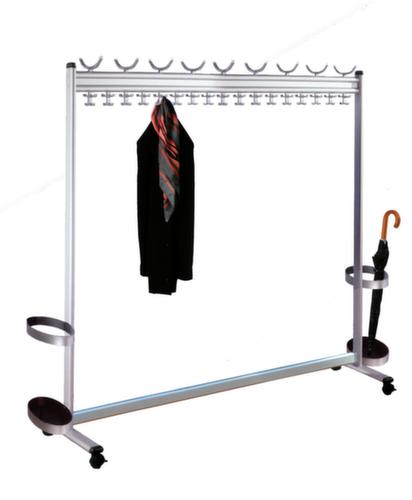 Portant de vestiaire juxtaposable roulant Multiline en aluminium