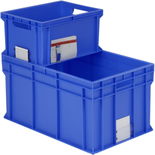 BITO Bac gerbable norme Europe, bleu, capacité 82 l