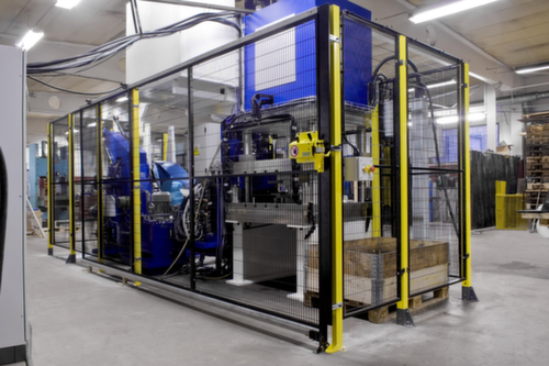 TROAX Porte coulissante pour grille de protection de machine, hauteur x largeur 1400 x 800 mm