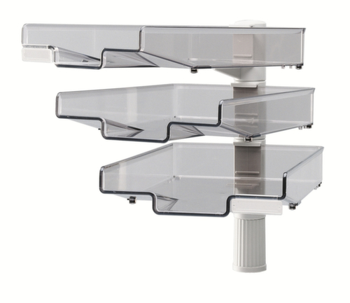 Hansa Colonne pivotante, 3 compartiments 240x320 mm, gris clair