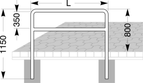 Arceau pour cycles en tube rond