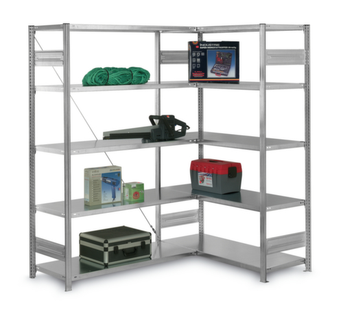 hofe système de rayonnages sans vis de conception standard, hauteur x largeur x profondeur 3000 x 1060 x 535 mm, 7 tablettes