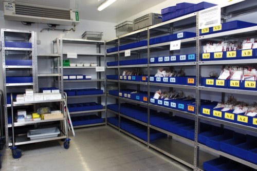 hofe Etagère en acier inoxydable, hauteur x largeur x profondeur 2500 x 1000 x 500 mm, 6 tablettes