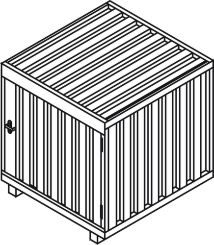 Cabine pour bouteilles de gaz avec toit rabattable