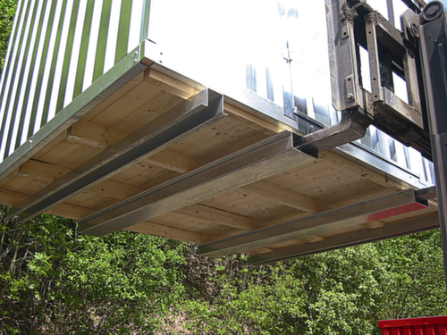 Déchargement par grue/chariot élévateur