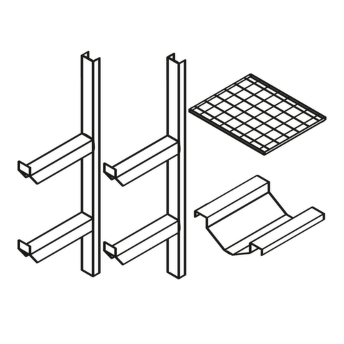 Porte-fûts pour conteneurs de matières dangereuses, fût 50 litres