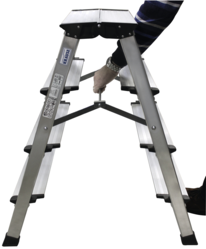 Krause Marchepied pliant Monto®, hauteur d’estrade 850 mm