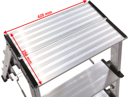 Krause Marchepied pliant Monto®, hauteur d’estrade 850 mm