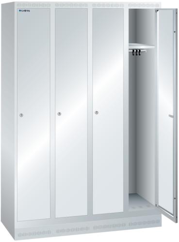 LISTA Armoire vestiaire avec 4 compartiments, largeur de compartiment 300 mm