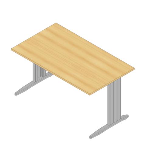 Quadrifoglio Bureau Practika avec piètement en C