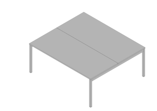 Quadrifoglio Bureau Bench à hauteur réglable Practika avec 2 plans de travail