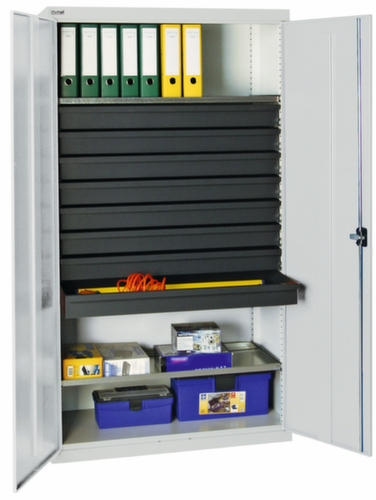 stumpf Armoire d'atelier Serie 3000 avec 2 tablettes de rétention + 8 tiroirs, largeur 1000 mm