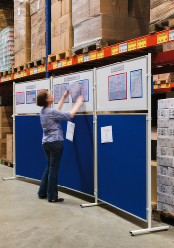 Franken 2 roulettes pivotantes avec frein pour paroi démontable