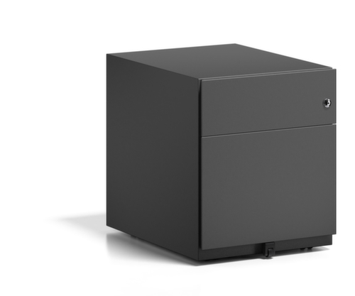 Bisley Conteneur à roulettes Note avec tiroir HR, 1 tiroir(s), noir/noir