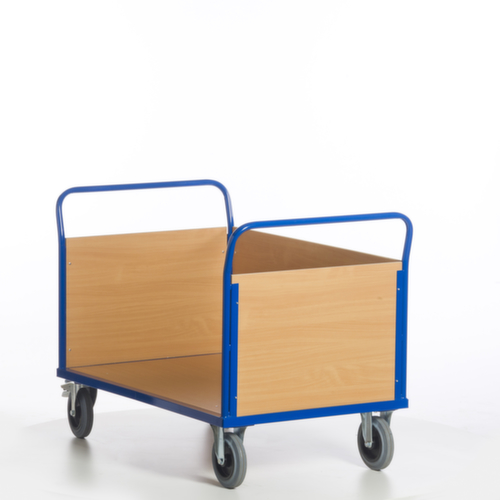 Rollcart Chariot à trois ridelles, force 600 kg, plateau longueur x largeur 1200 x 780 mm