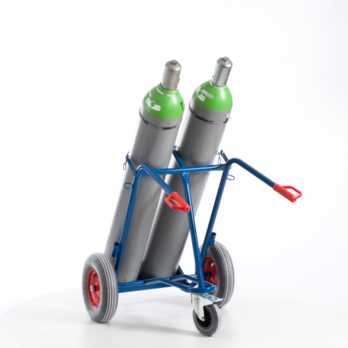 Rollcart Camion à bouteilles avec roue de support, pour 2x40/50 l bouteille, bandage air