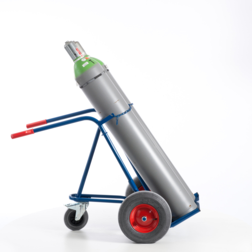 Rollcart Camion à bouteilles avec roue de support, pour 2x40/50 l bouteille, bandage air