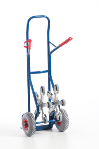 Rollcart Diable pour escaliers 5 étoiles, force 150 kg, largeur de pelle 300 mm, bandage air