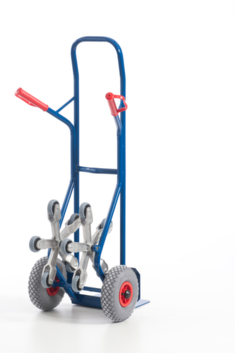 Rollcart Diable pour escaliers 5 étoiles, force 150 kg, largeur de pelle 300 mm, bandage air