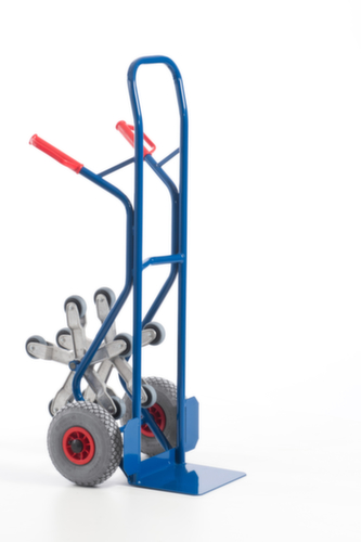 Rollcart Diable pour escaliers 5 étoiles, force 150 kg, largeur de pelle 300 mm, bandage air