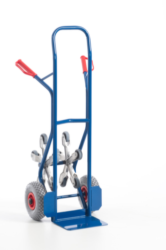 Rollcart Diable pour escaliers 5 étoiles, force 150 kg, largeur de pelle 300 mm, bandage air