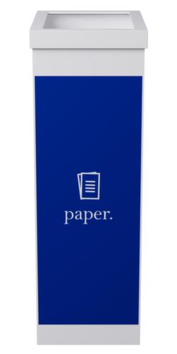 Paperflow Collecteur de recyclage en polystyrène, 60 l, bleu/blanc