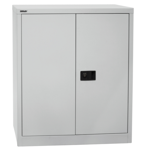 Bisley Armoire de classement Universal, 2 hauteurs des classeurs, gris clair/bleu Oxford