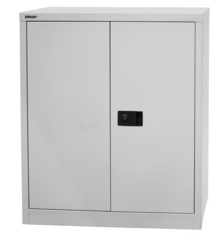Bisley Armoire de classement Universal, 2 hauteurs des classeurs, gris clair/bleu Oxford