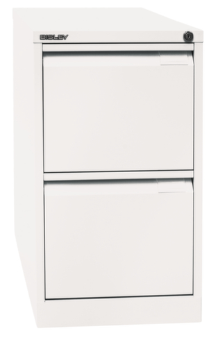 Bisley Armoire pour dossiers suspendus, 2 extensions, blanc signalisation/blanc signalisation