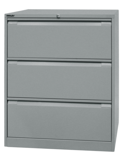 Bisley Armoire pour dossiers suspendus, 3 extensions, argent/argent