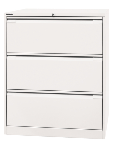 Bisley Armoire pour dossiers suspendus, 3 extensions, blanc signalisation/blanc signalisation