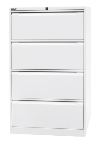 Bisley Armoire pour dossiers suspendus, 4 extensions, blanc signalisation/blanc signalisation
