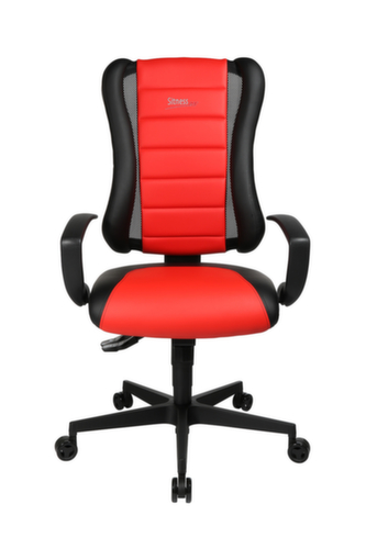 Topstar Siège de bureau pivotant Sitness Racer RS mit AL "Q3" avec assise 3D, noir/rouge