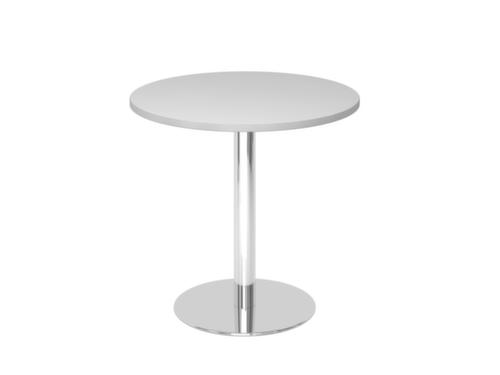 Table de conférence, Ø 800 mm, panneau gris