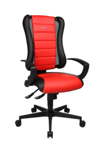 Topstar Siège de bureau pivotant Sitness Racer RS mit AL "Q3" avec assise 3D, noir/rouge