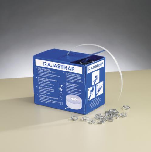 Kit de cerclage avec bande textile, largeur de feuillard 16 mm