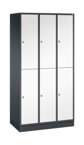 C+P Armoire vestiaire à deux niveaux Intro, largeur de compartiment 260 mm