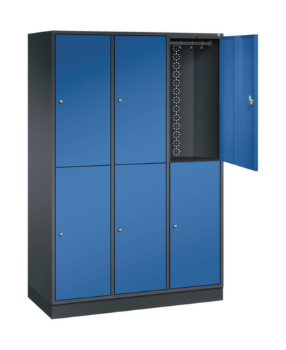 C+P Armoire vestiaire grand volume à deux niveaux Intro, largeur de compartiment 360 mm